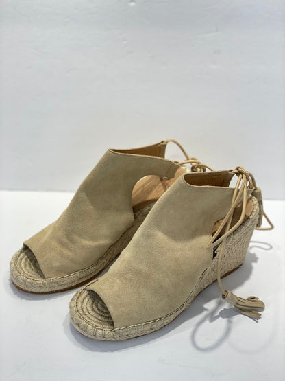 BETTYE Suede Espadrilles PLatform Sandals/ 6.5