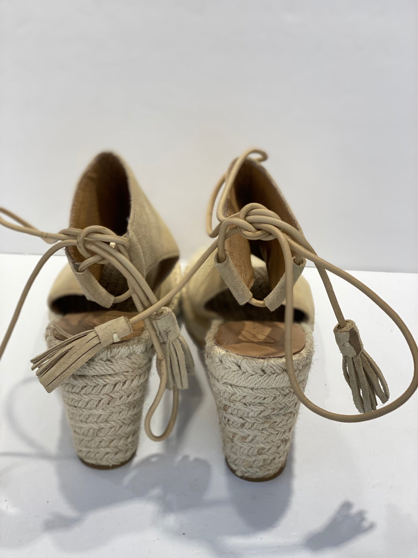 BETTYE Suede Espadrilles PLatform Sandals/ 6.5