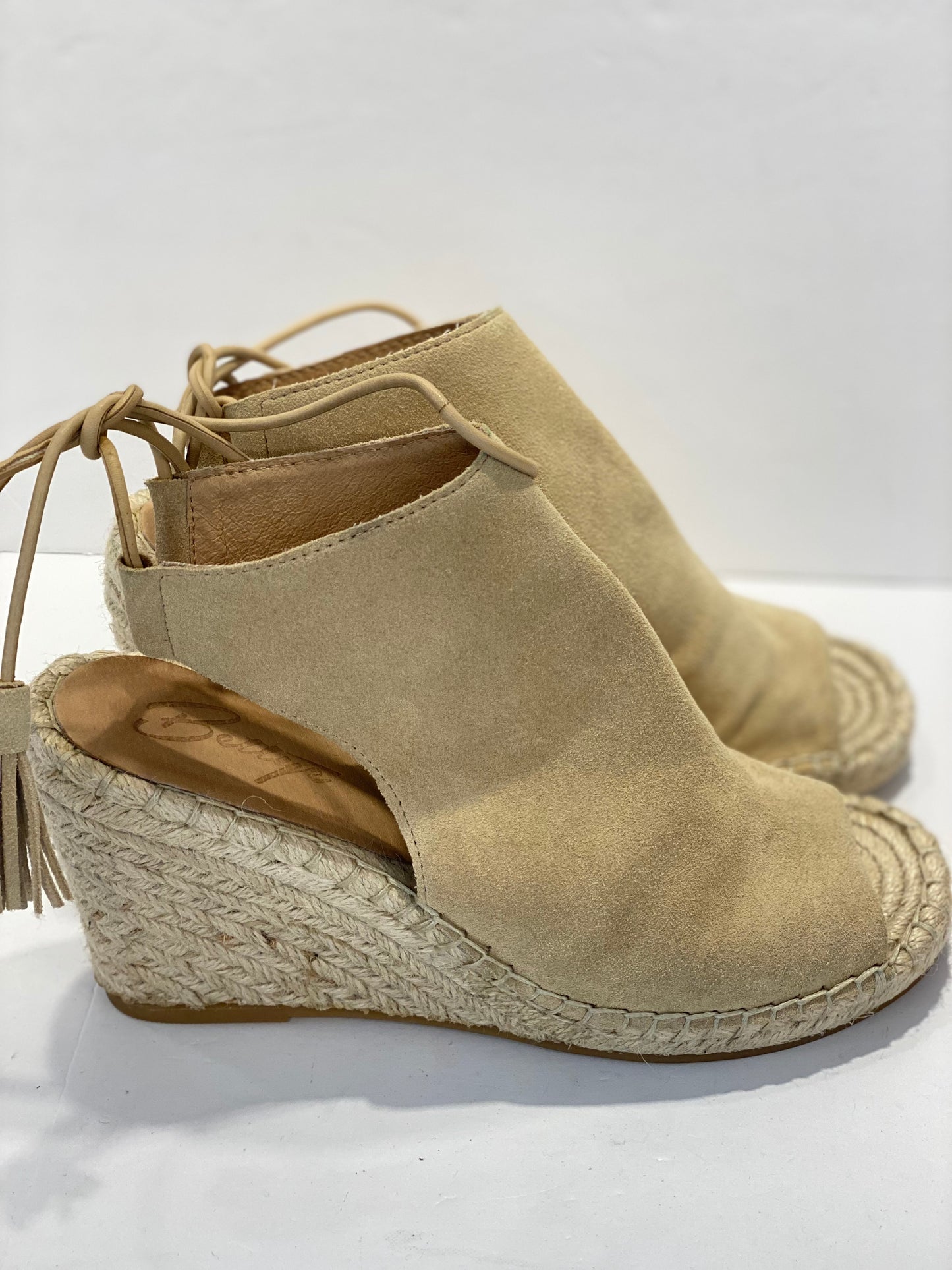 BETTYE Suede Espadrilles PLatform Sandals/ 6.5