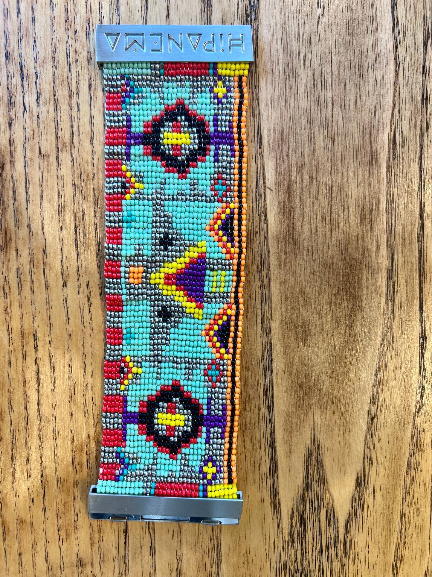 HIPANEMA Multicolor Beaded Cuff with magnetic clasp