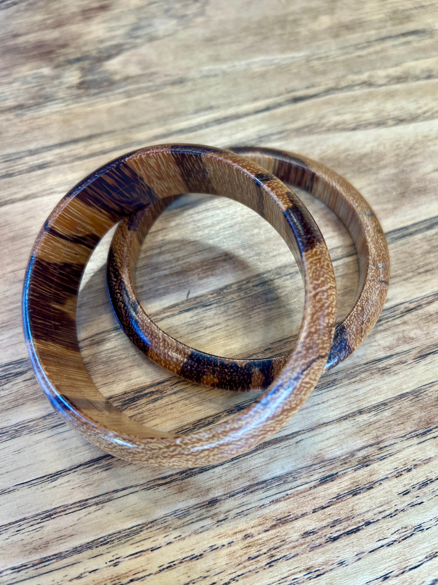 NO BRAND Exotic Wood Set Of 2 Bracelets