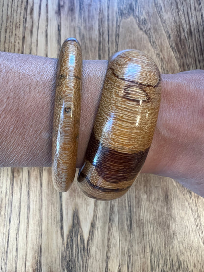 NO BRAND Exotic Wood Set Of 2 Bracelets