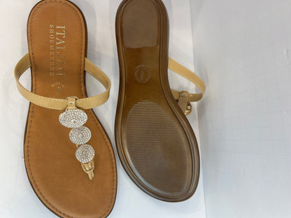 ITALIAN SHOEMAKERS Rhinestone Flip Flops NWT/ 8.5-39