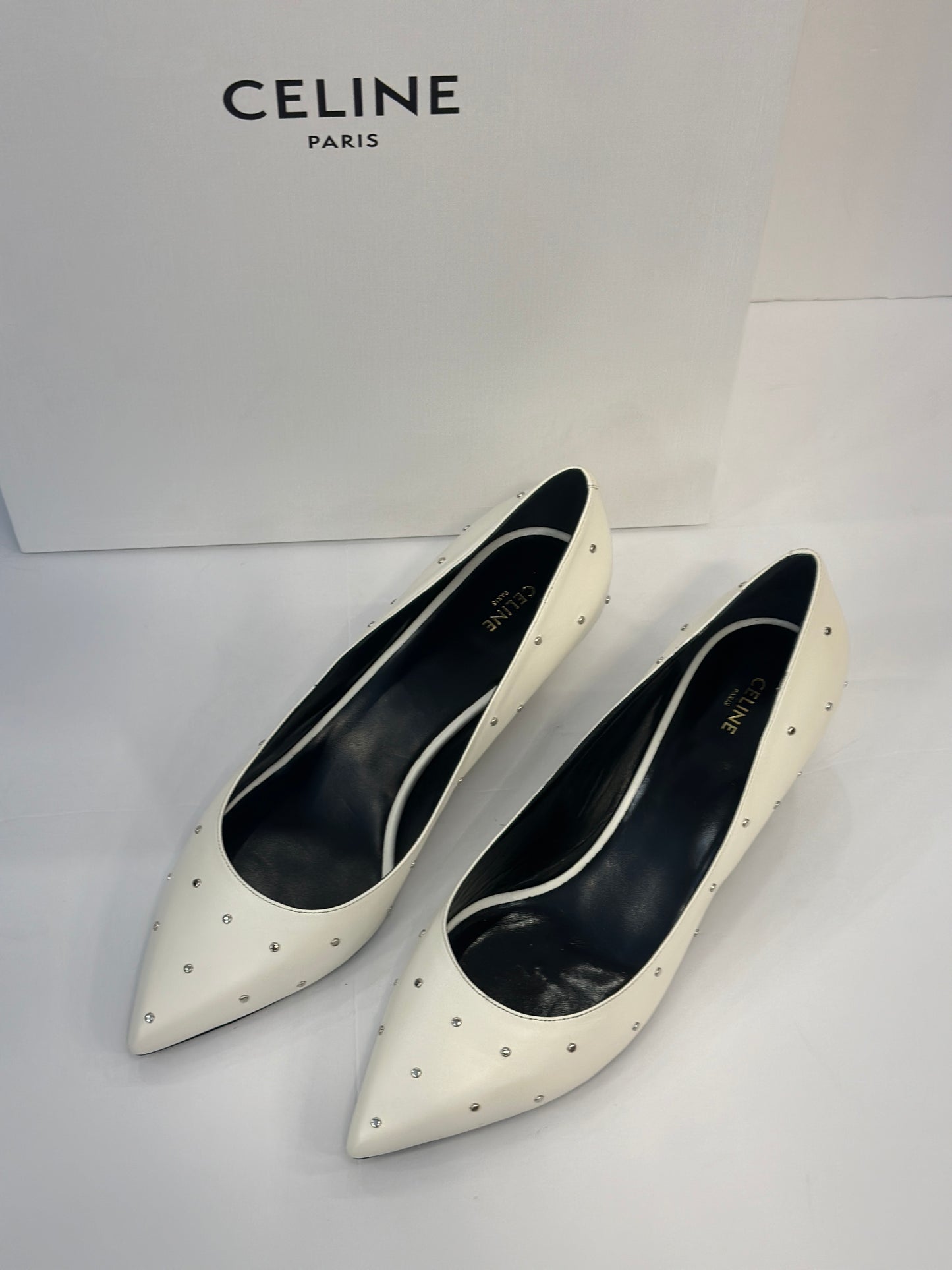 CELINE New in Box Sharp Kidskin Pump 4.5cm / US8.5-EU40