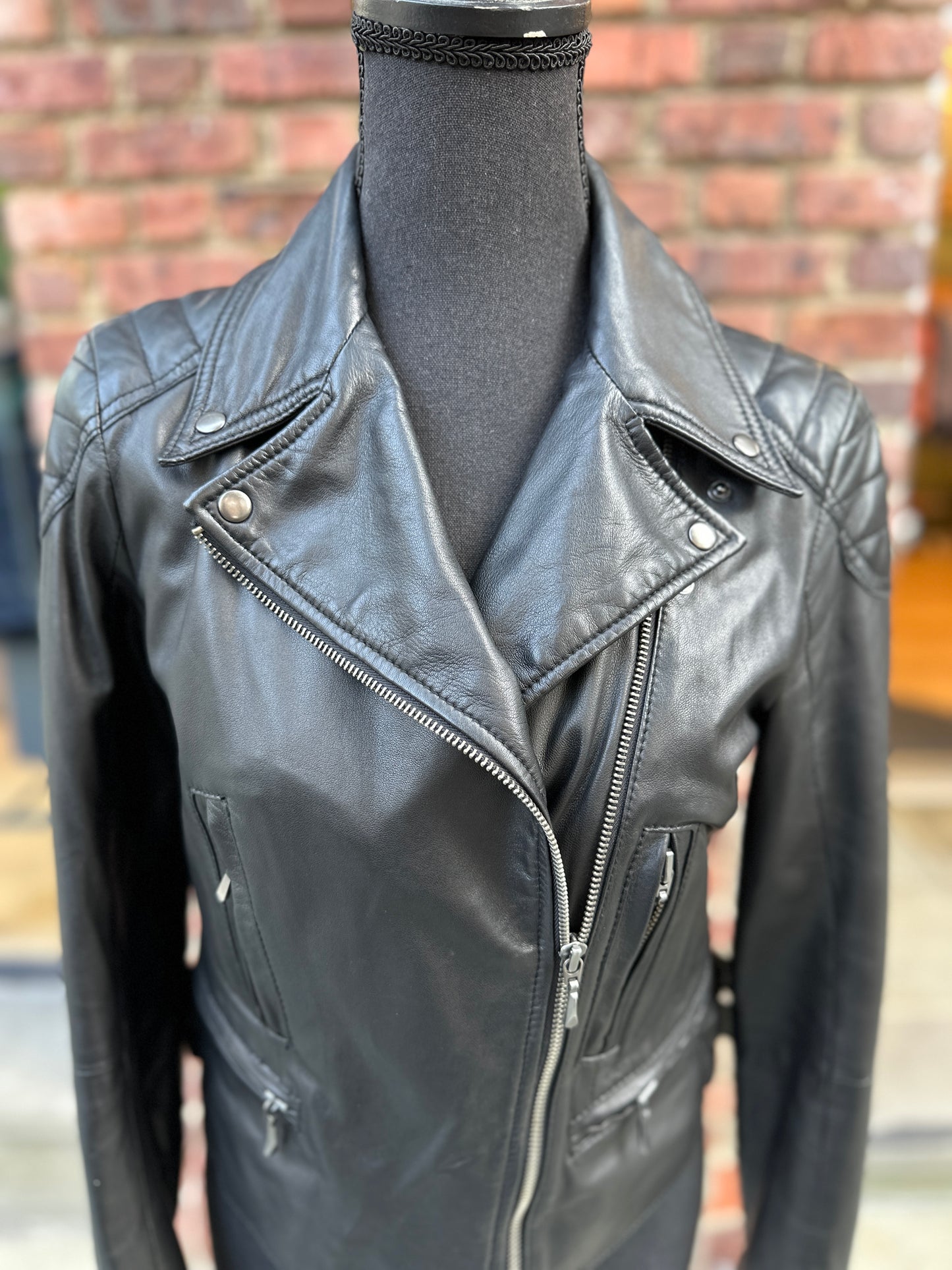 CLUB MONACO Leather Biker jacket / S