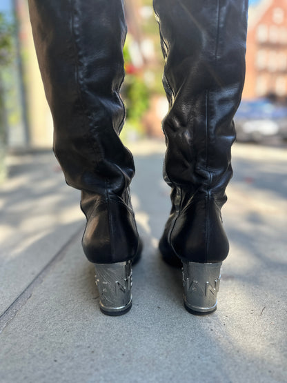 CHANEL Tall Rain Boots / US8.5-EU39.5