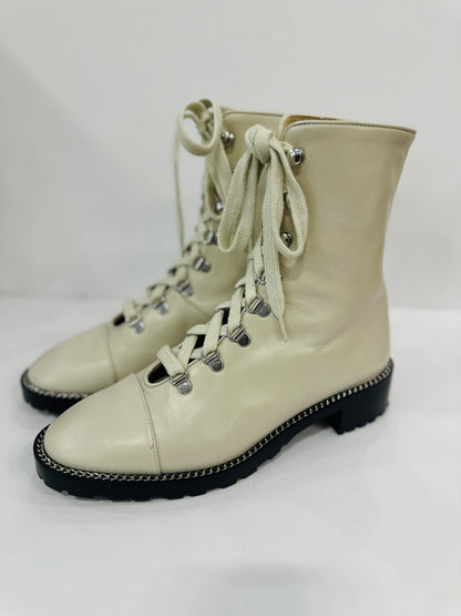 STUART WEITZMAN NWT Leather Kolbie Combat Boots / US8