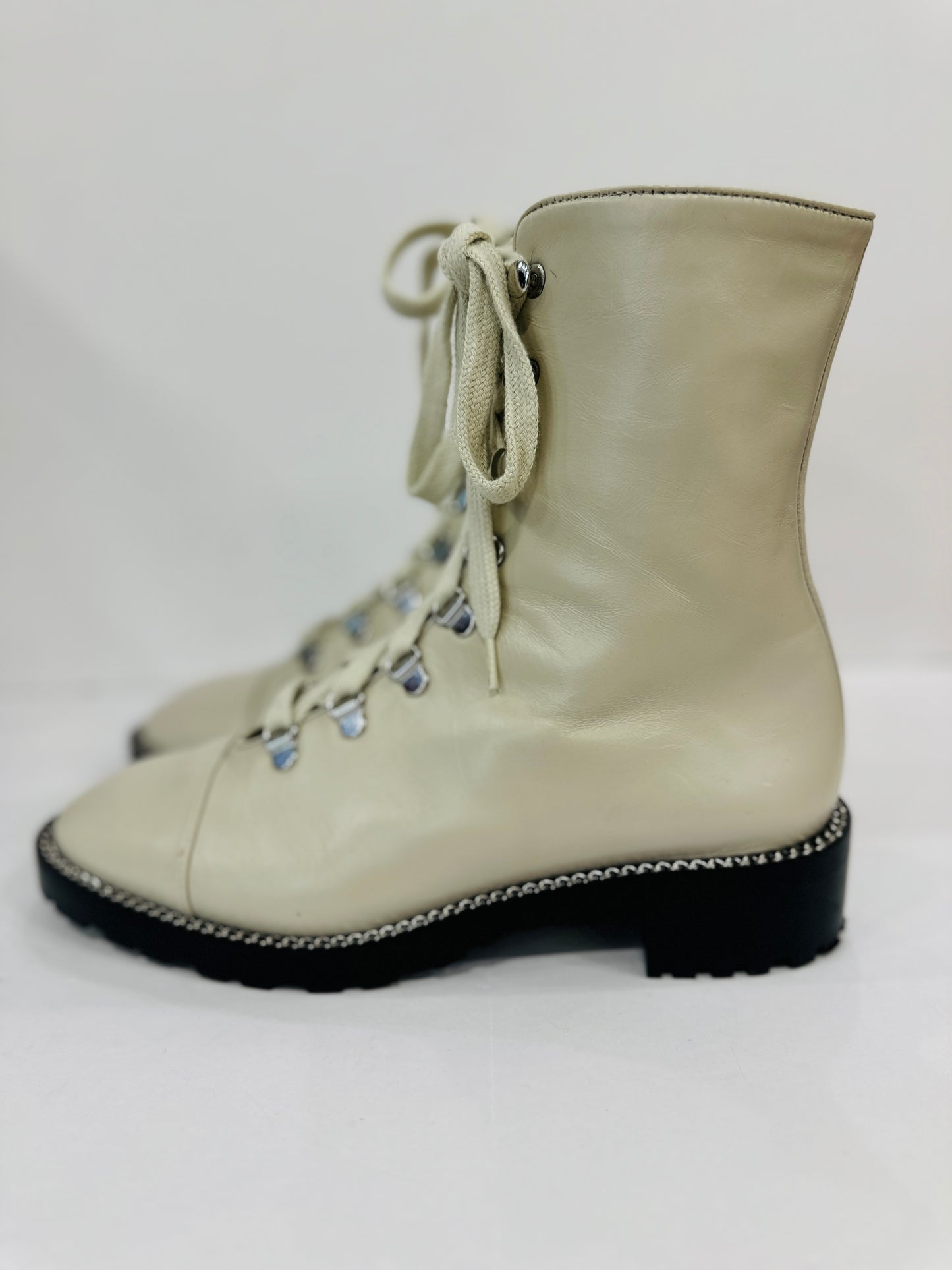 STUART WEITZMAN NWT Leather Kolbie Combat Boots / US8