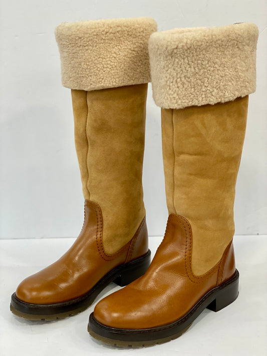 CHLOE Fur lined Suede Boots / US6.5-EU37