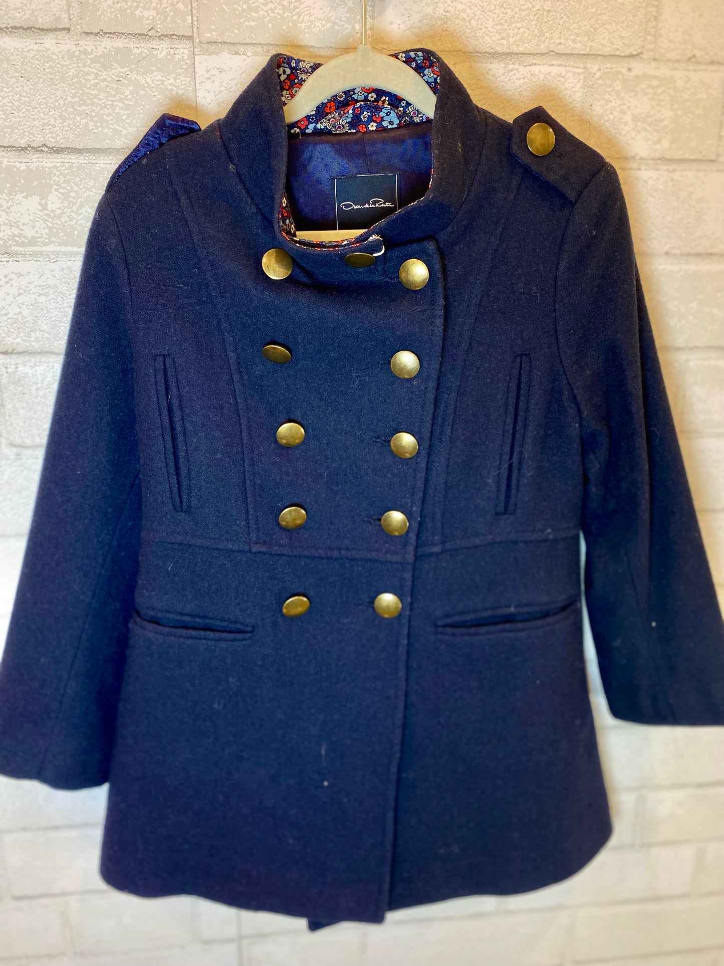 OSCAR DE LA RENTA 100% wool coat/ 6Y