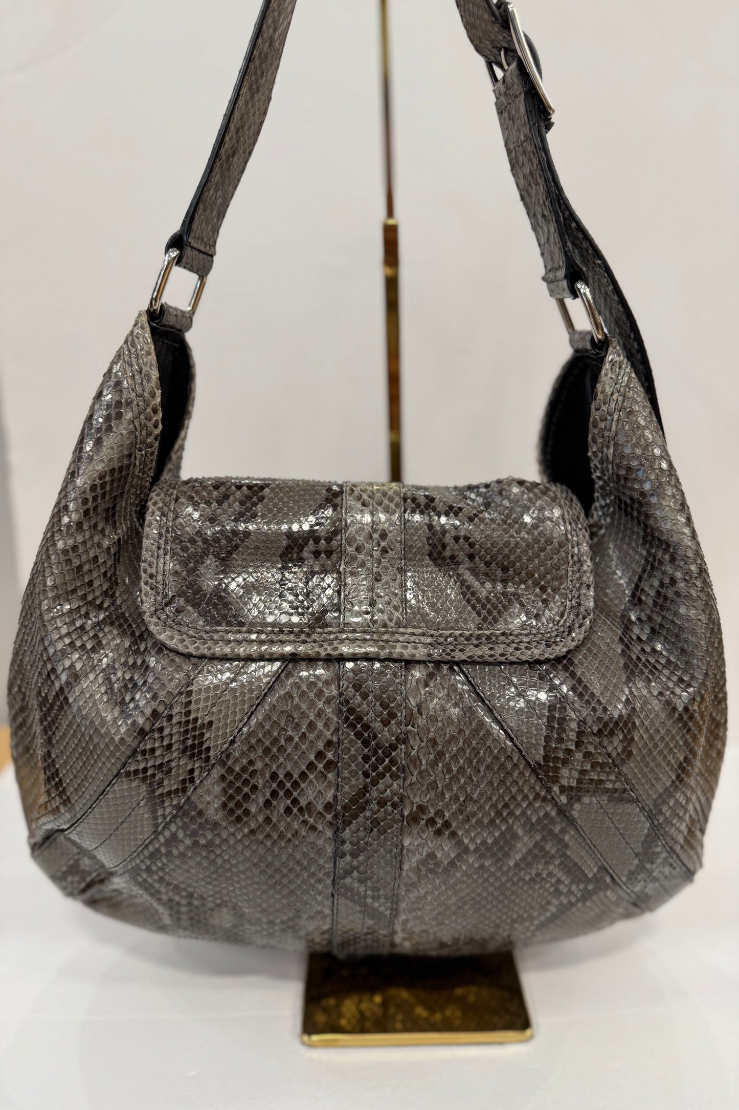 LAMBERTSON TRUEX Snakeskin Hobo Bag