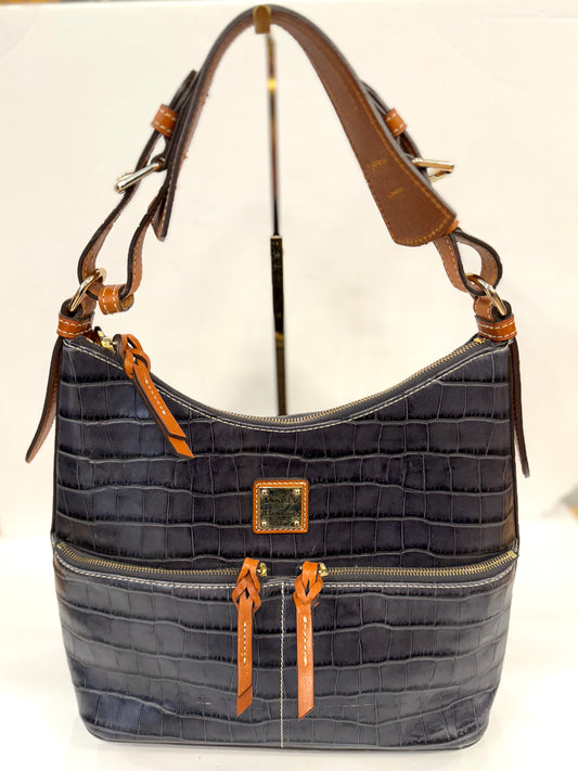 DOONEY & BOURKE Moc Croc Leather Hobo Bag