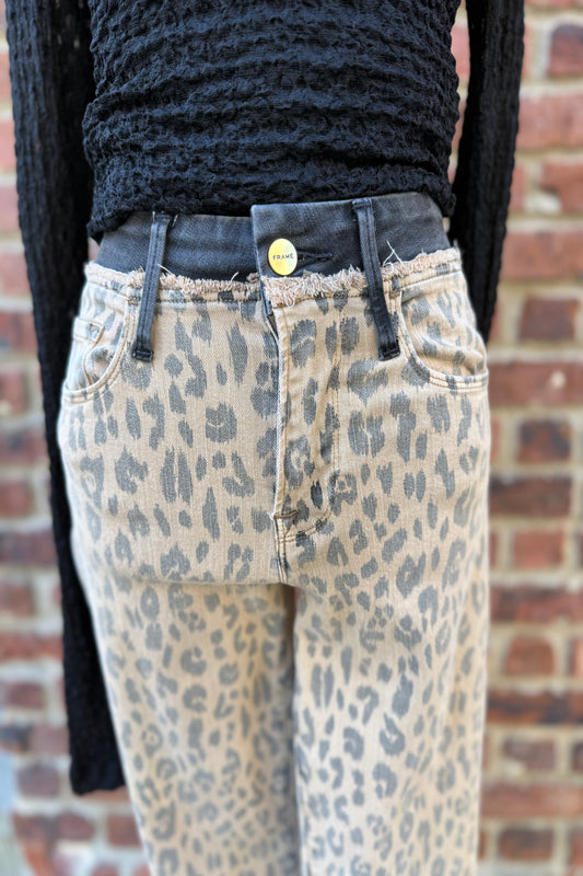 FRAME Leopard Print jeans / XS-25