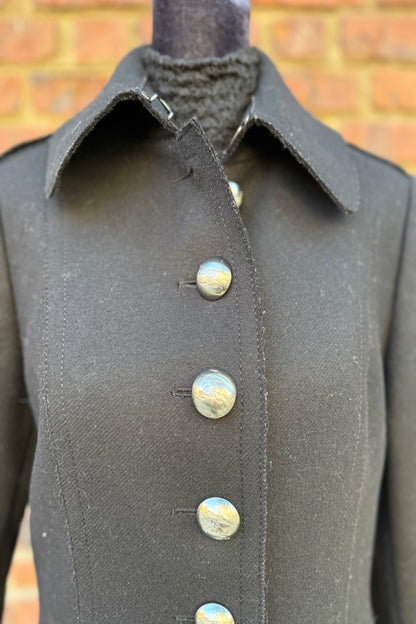 BURBERRY Wool Coat with Silver Buttons / M-U8