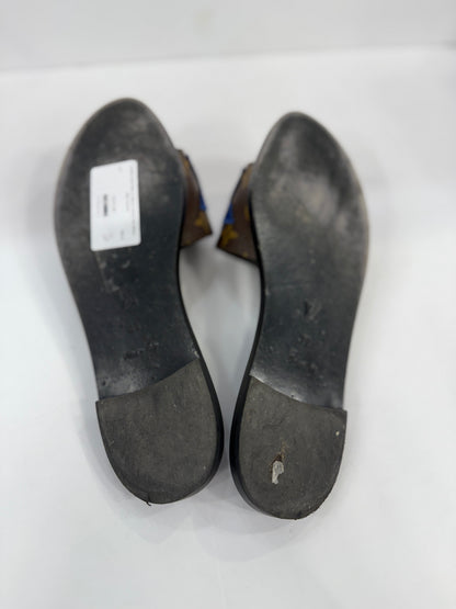 LOUIS VUITTON LV Black Heart Flat Mules / US8.5-EU39