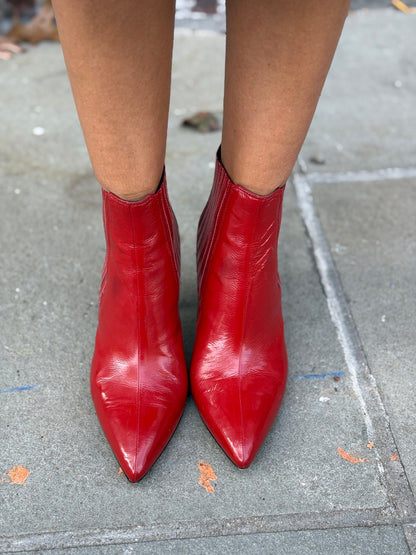 DVF Patent Leather Ankle Boots / US6-EU36.5