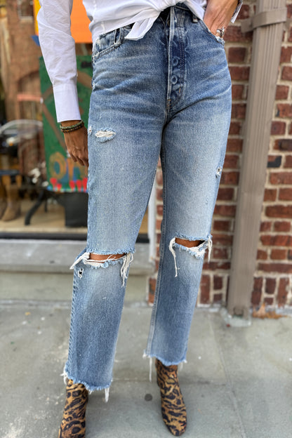 MOUSSY Vintage Wide Straight high waist / S-US27