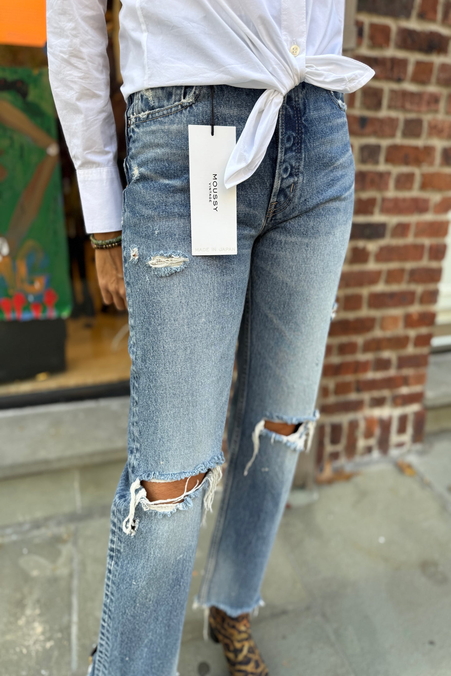 MOUSSY Vintage Wide Straight high waist / S-US27