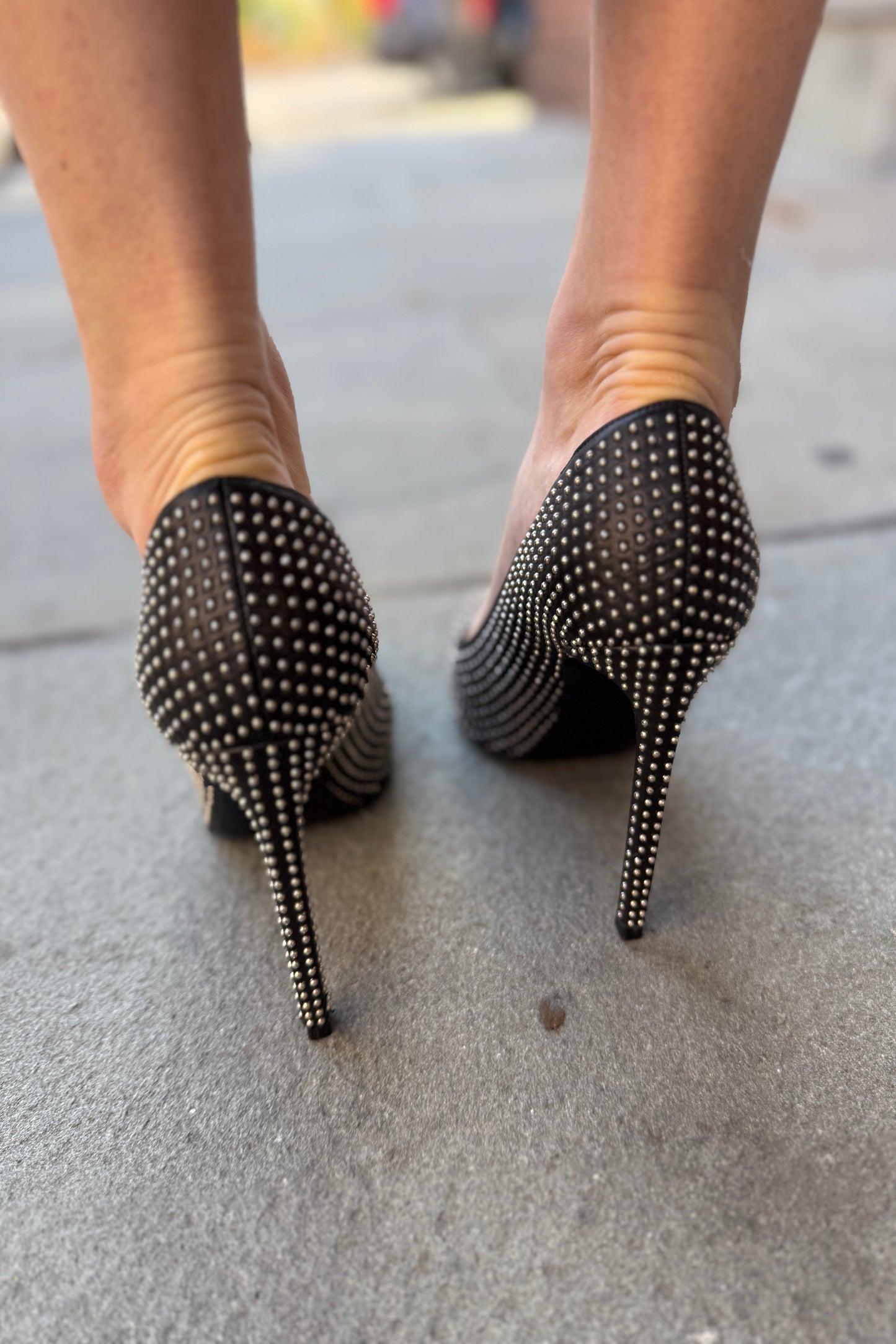 SAINT LAURENT Studded Pointy Pumps / US6-EU38