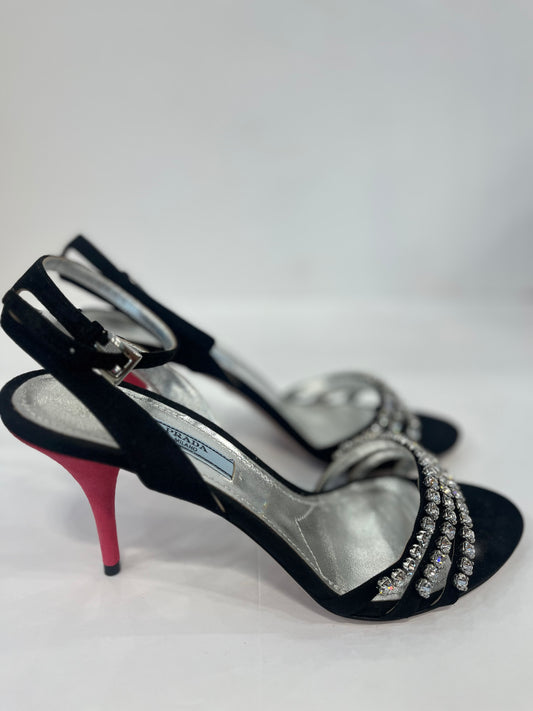 PRADA New in Box Evening Sandals / US7.5-EU38