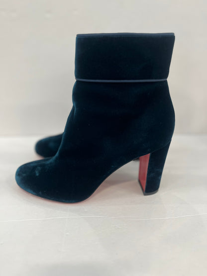 CHRISTIAN LOUBOUTIN NWT Moulamax 85 Velvet Boots / US7-EU37.5