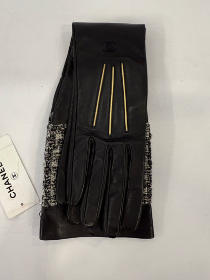 CHANEL NWT Leather Gloves / 7.5