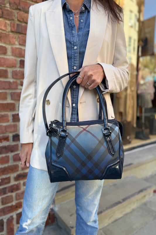 BURBERRY Coated Canvas Bowling Bag