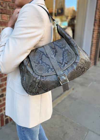 LAMBERTSON TRUEX Snakeskin Hobo Bag