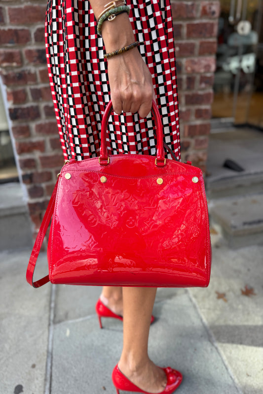 LOUIS VUITTON Brea Patent Leather Handbag