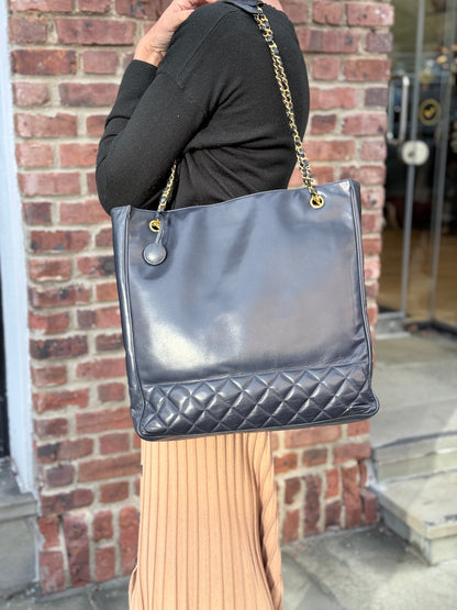 CHANEL Vintage XL Quilted Tote