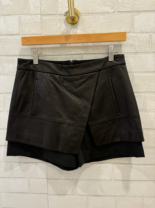 TIBI Leather Skort / S