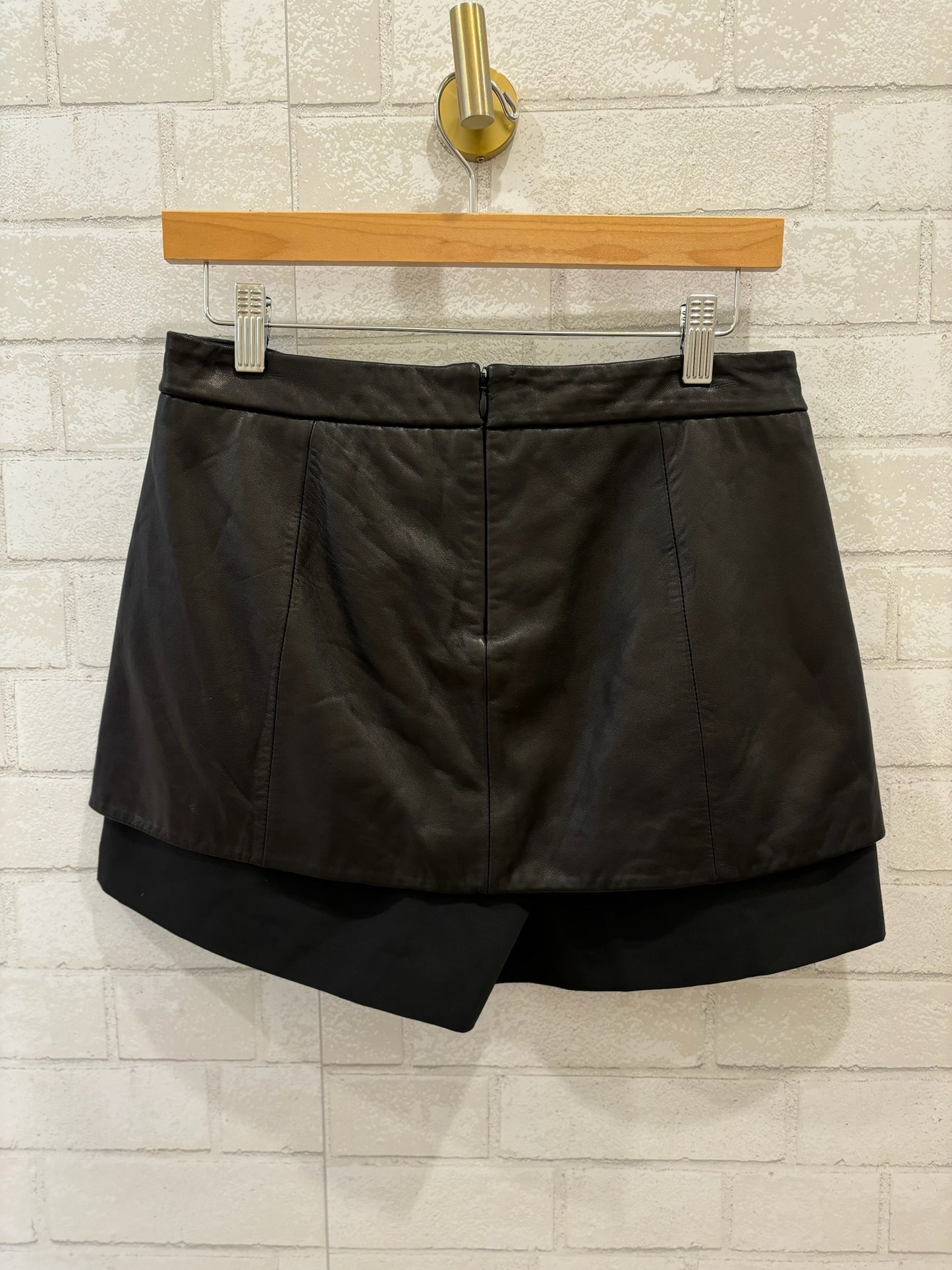 TIBI Leather Skort / S