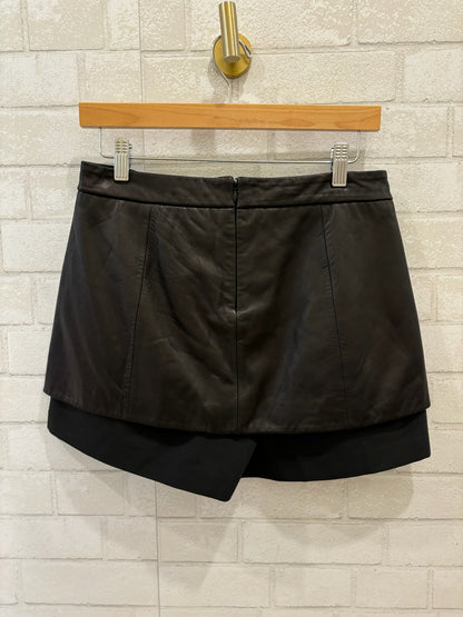 TIBI Leather Skort / S