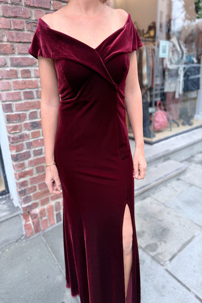 XSCAPE Velvet long Gown / XL-US14