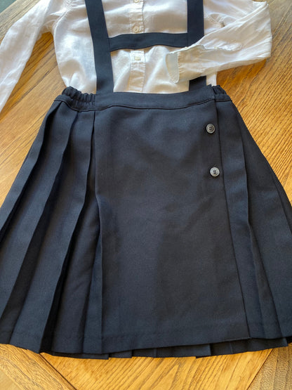 MAYORAL Skirt & Suspenders / 7Y