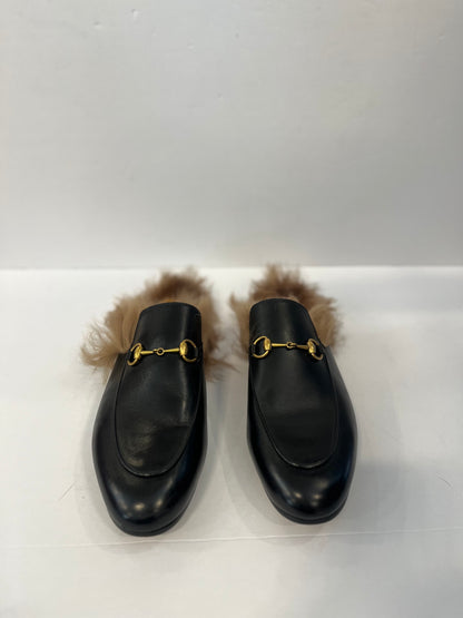 GUCCI Fur Princetown Loafers / US8.5-EU40