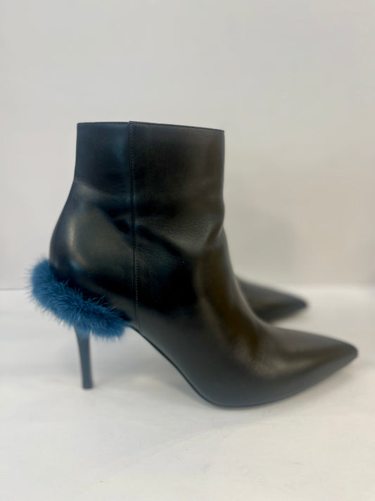 FENDI Mink Fur Leather Boots / US9-EU40