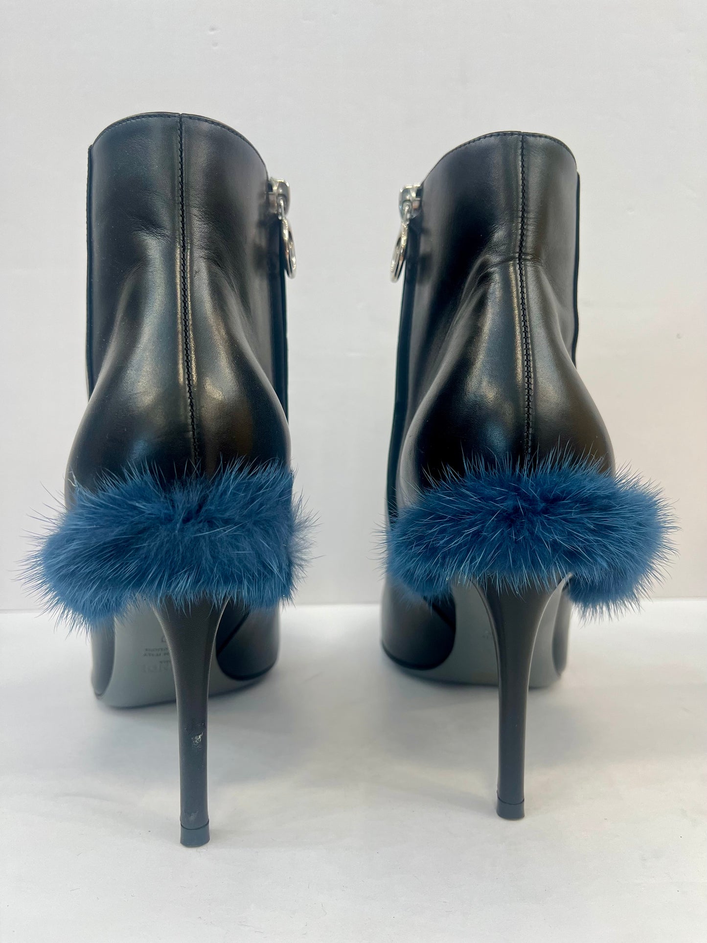 FENDI Mink Fur Leather Boots / US9-EU40