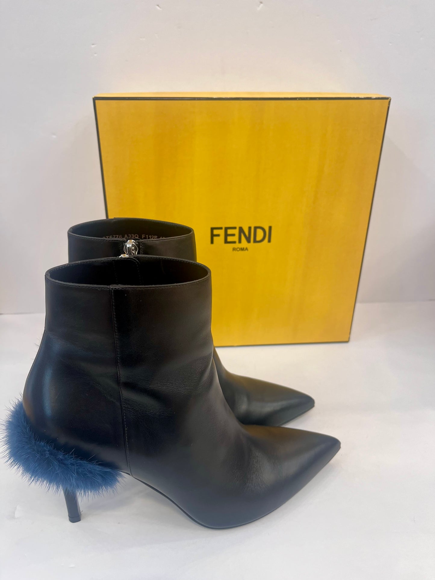 FENDI Mink Fur Leather Boots / US9-EU40