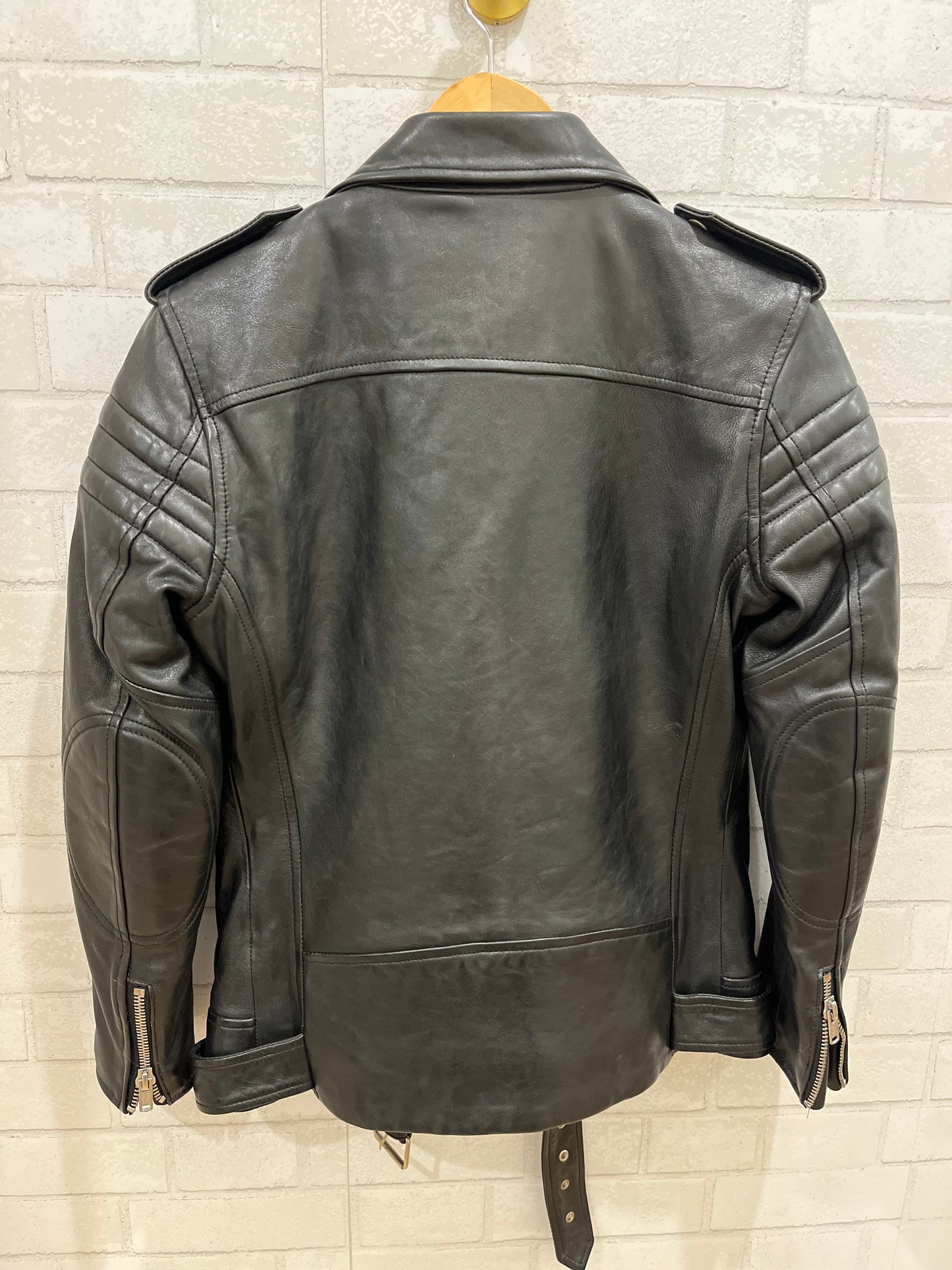 BLK DNM Leather Biker Jacket / M