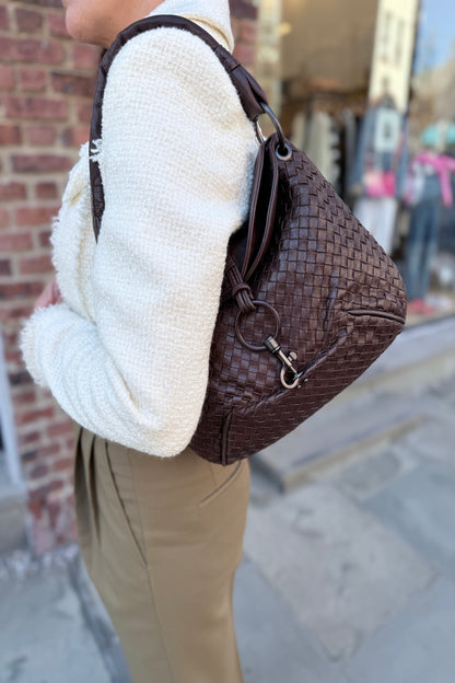 BOTTEGA VENETA Brown Leather Hobo Bag