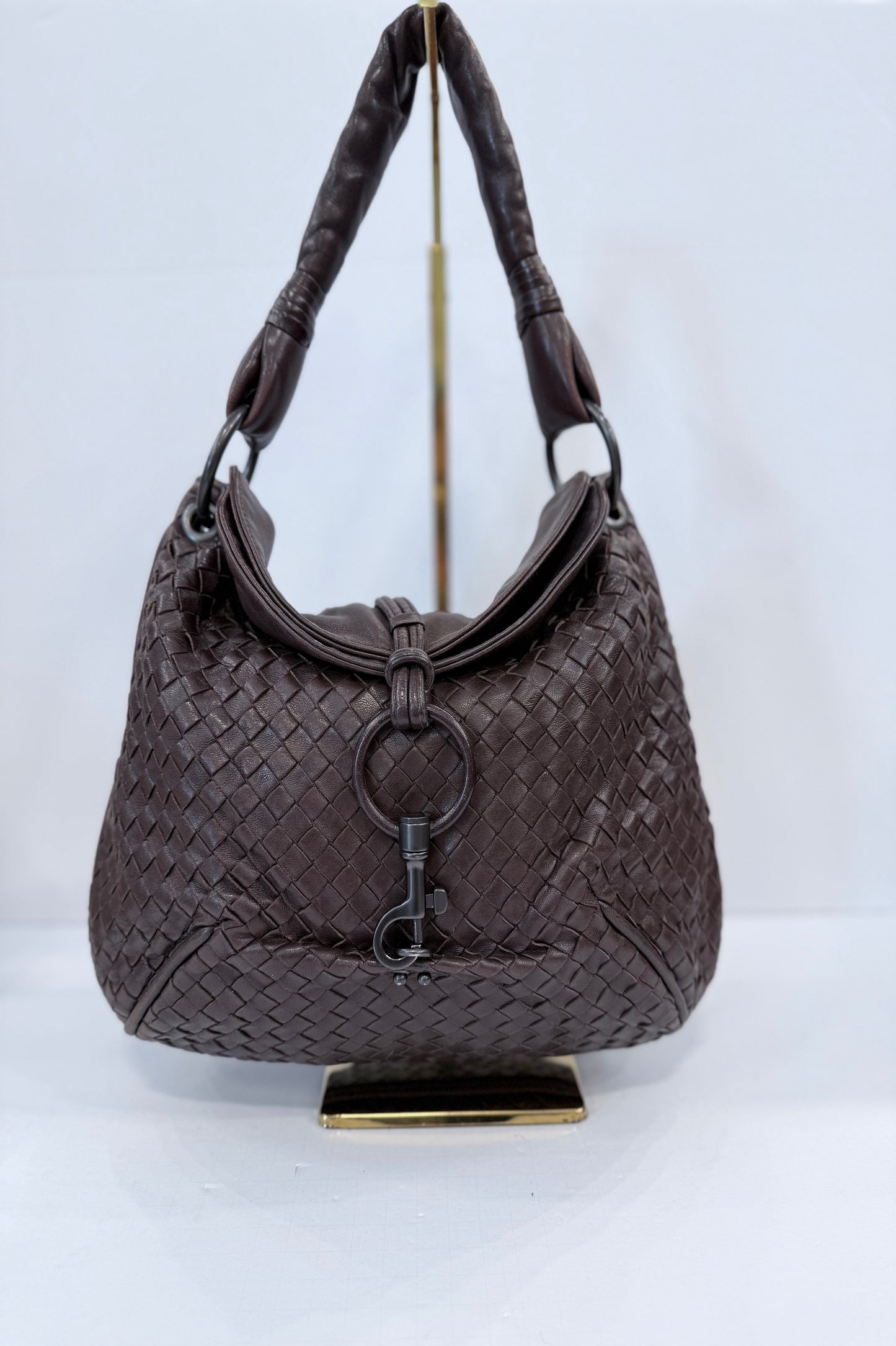 BOTTEGA VENETA Brown Leather Hobo Bag