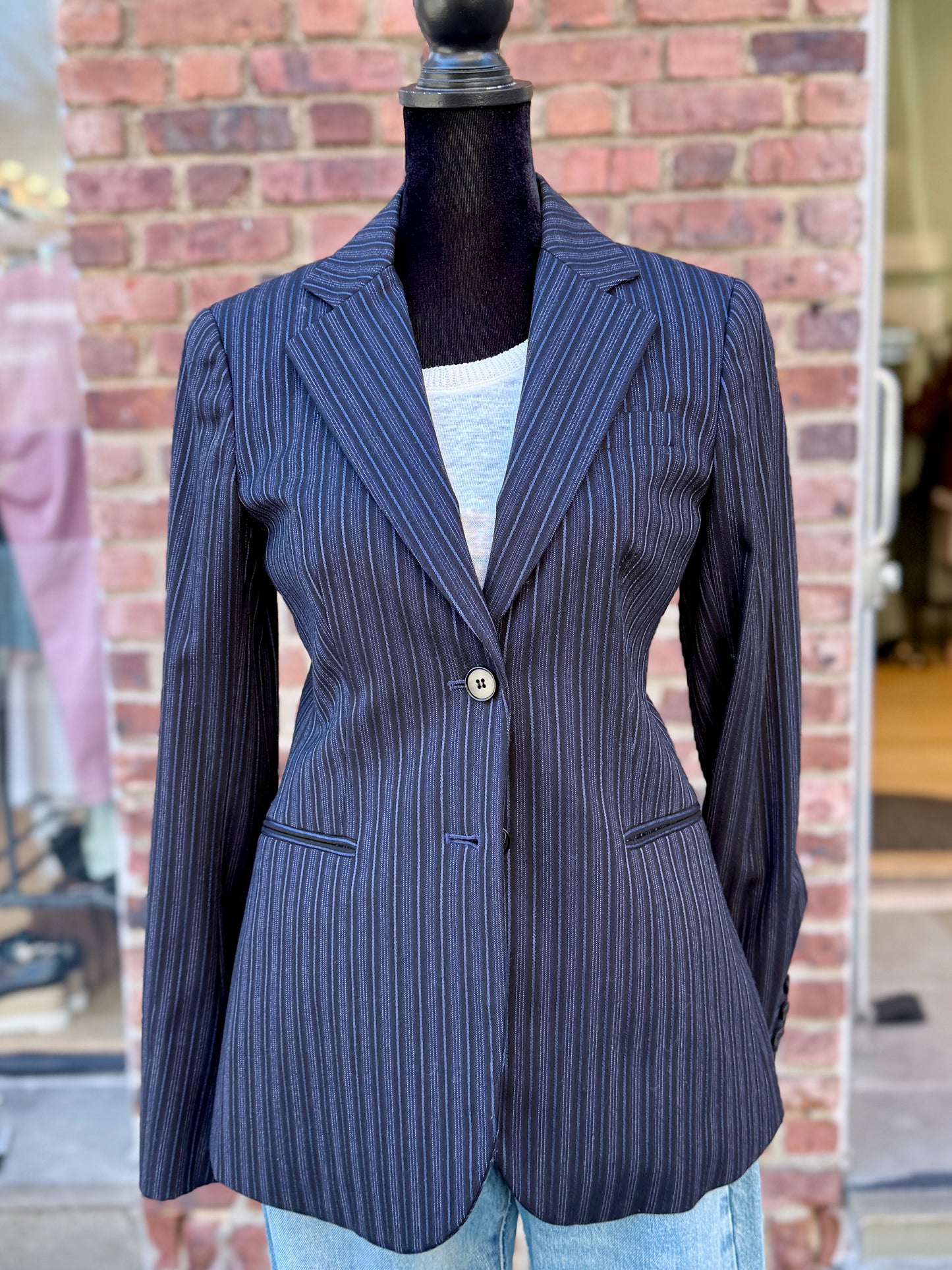 THEORY Wool  With Stripes Blazer/XS