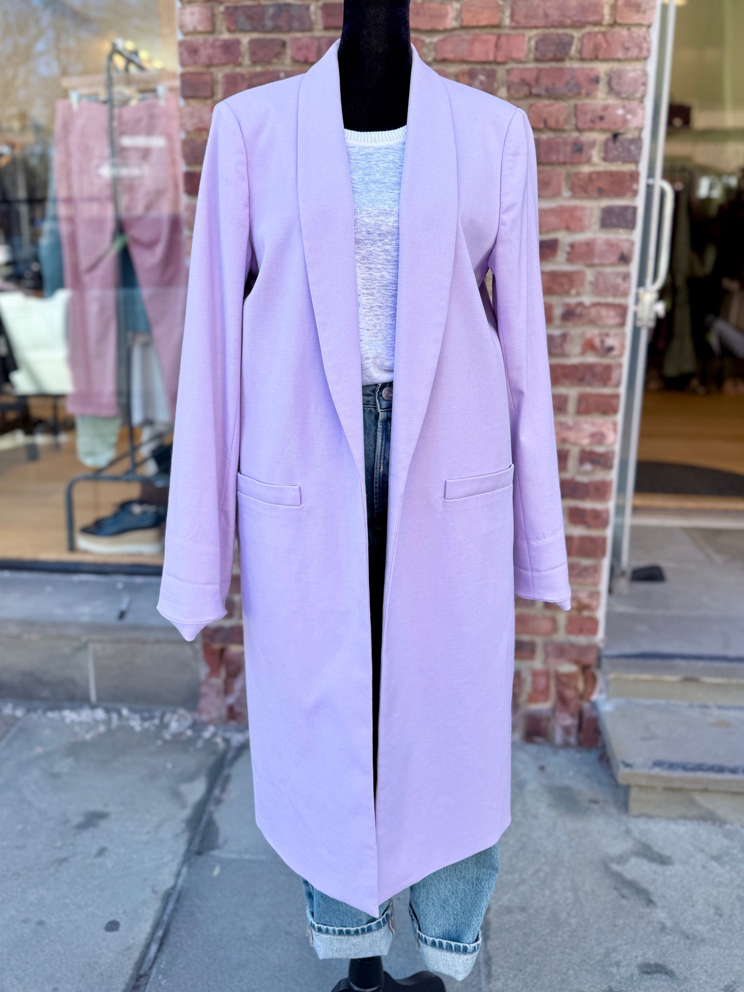 ALICE+OLIVIA Shawl Collar Long Blazer / M