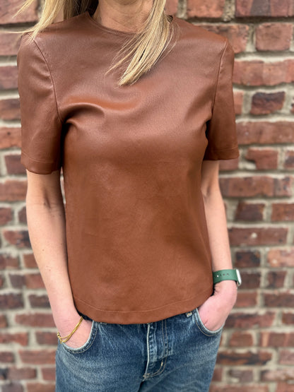 TWP Leather SS Top / S