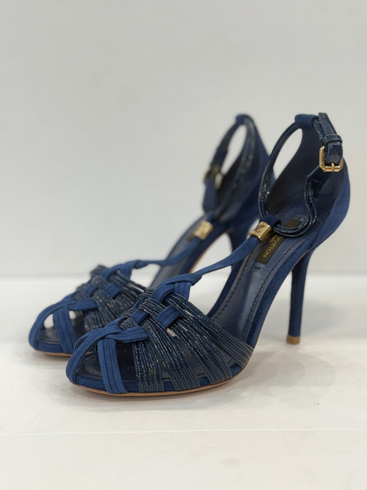 LOUIS VUITTON High Heels Leather and suede Sandals /EU36.5- US6.5