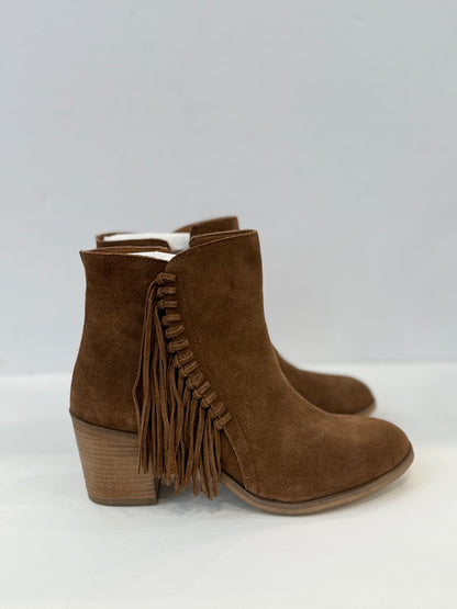 KENNETH COLE REACTION Fringe NWT Suede Western Ankle Boots/US9-EU40