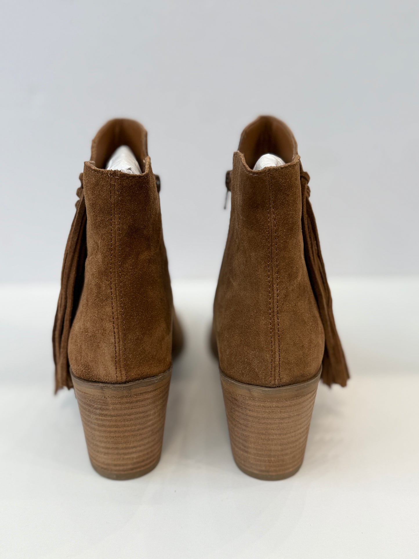 KENNETH COLE REACTION Fringe NWT Suede Western Ankle Boots/US9-EU40