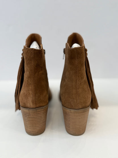 KENNETH COLE REACTION Fringe NWT Suede Western Ankle Boots/US9-EU40