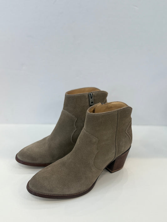 ZADIG & VOLTAIRE Molly Suede Zipped Ankle Boots/41 US11